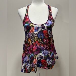 TOPSHOP "Day of the Dead" Women’s Floral/Skull Print Tank Top Size 2